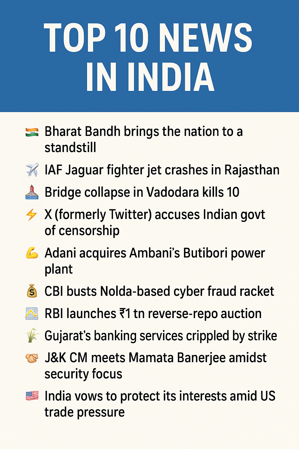 What Happened on 9th July 2025